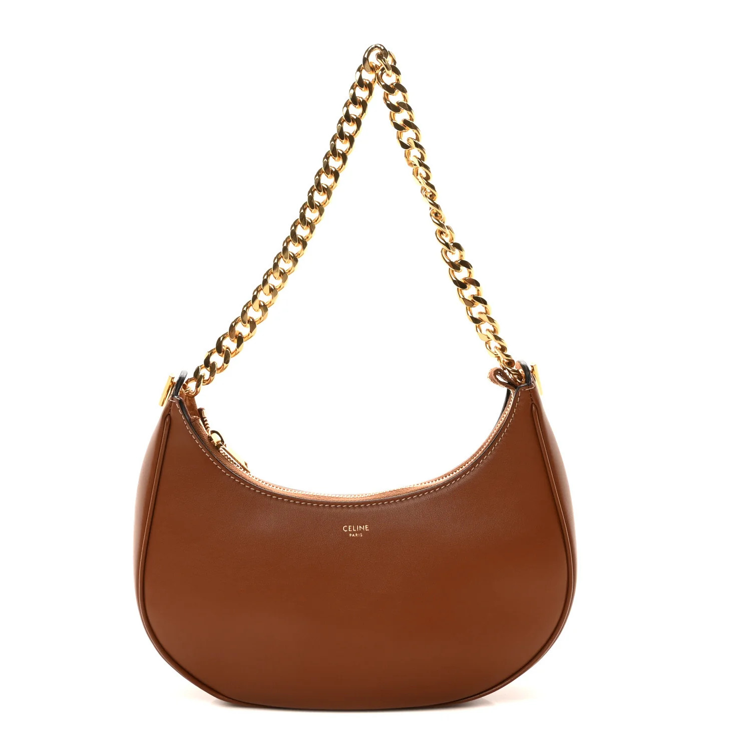Celine Smooth Calfskin Medium Chain Strap Ava Shoulder Bag Tan 1650191 | FASHIONPHILE (US)