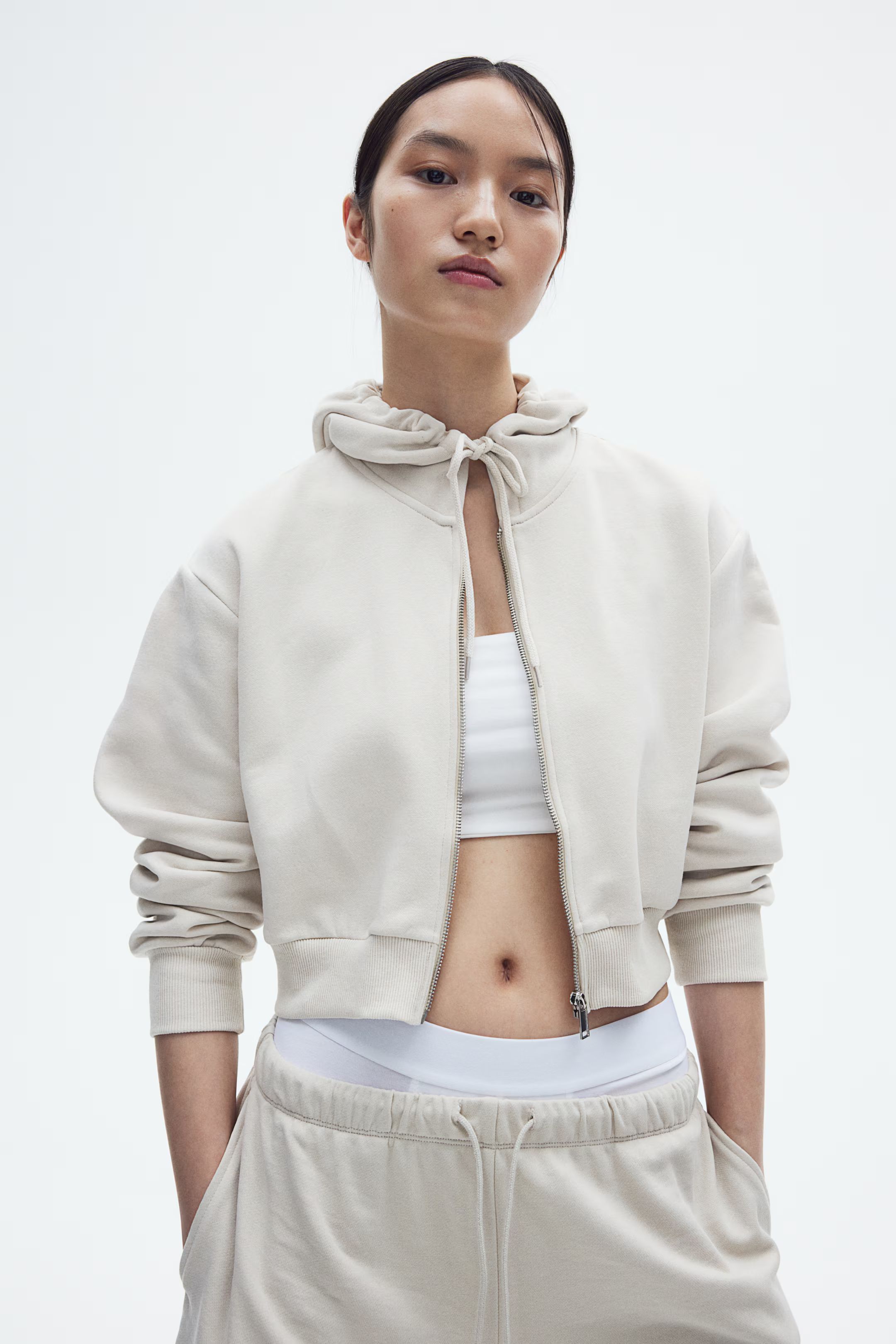 Short Hooded Sweatshirt Jacket | H&M (US + CA)