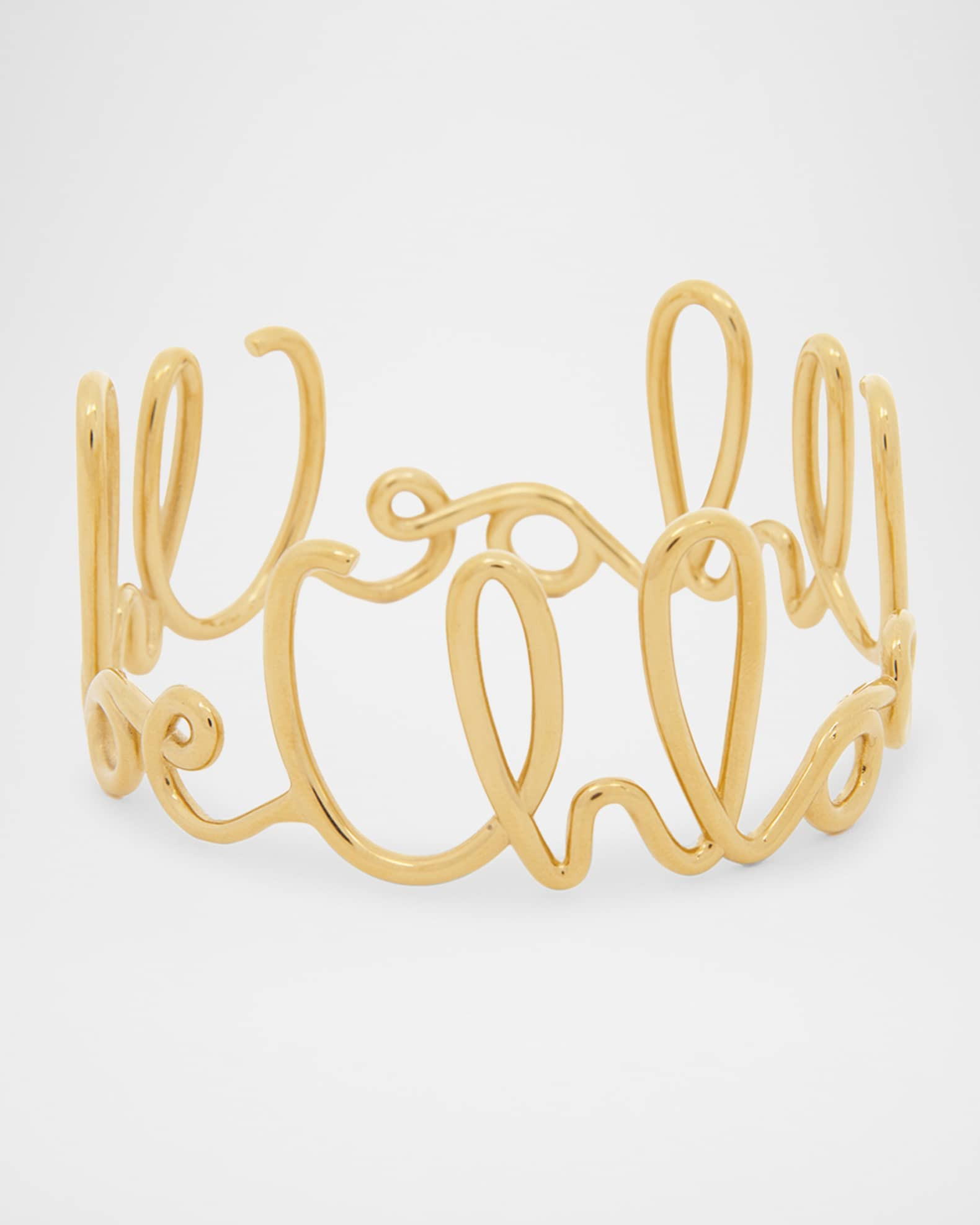 Chloe Openwork Logo Bracelet | Neiman Marcus