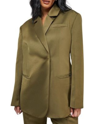 Premium Satin Oversized Blazer | Bloomingdale's (US)