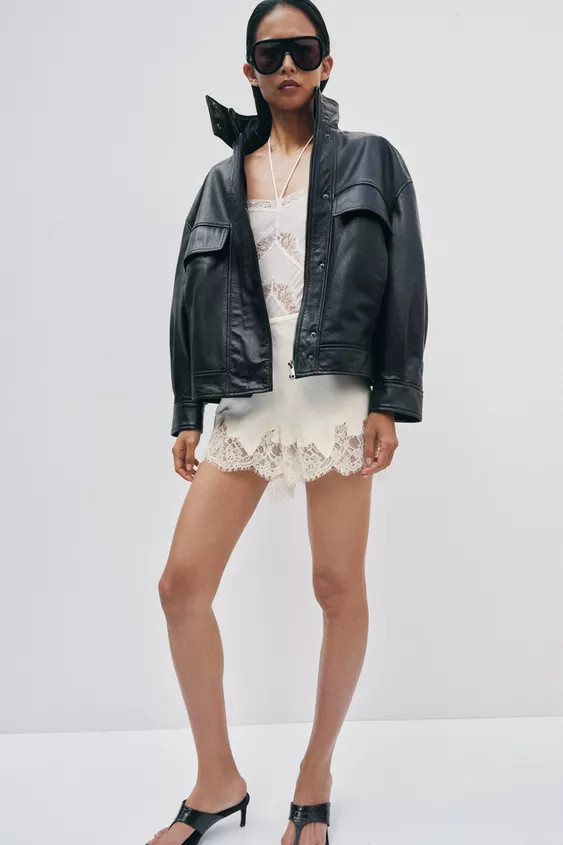 ZW COLLECTION LIMITED EDITION LEATHER JACKET | Zara US