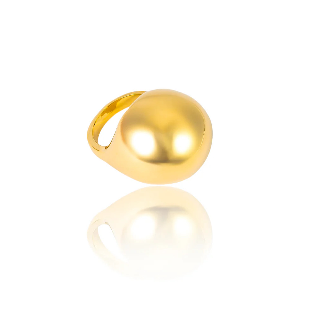 Bold Gold Dome Ring | 18K Gold Plated Statement Jewelry | DENISE PACINI