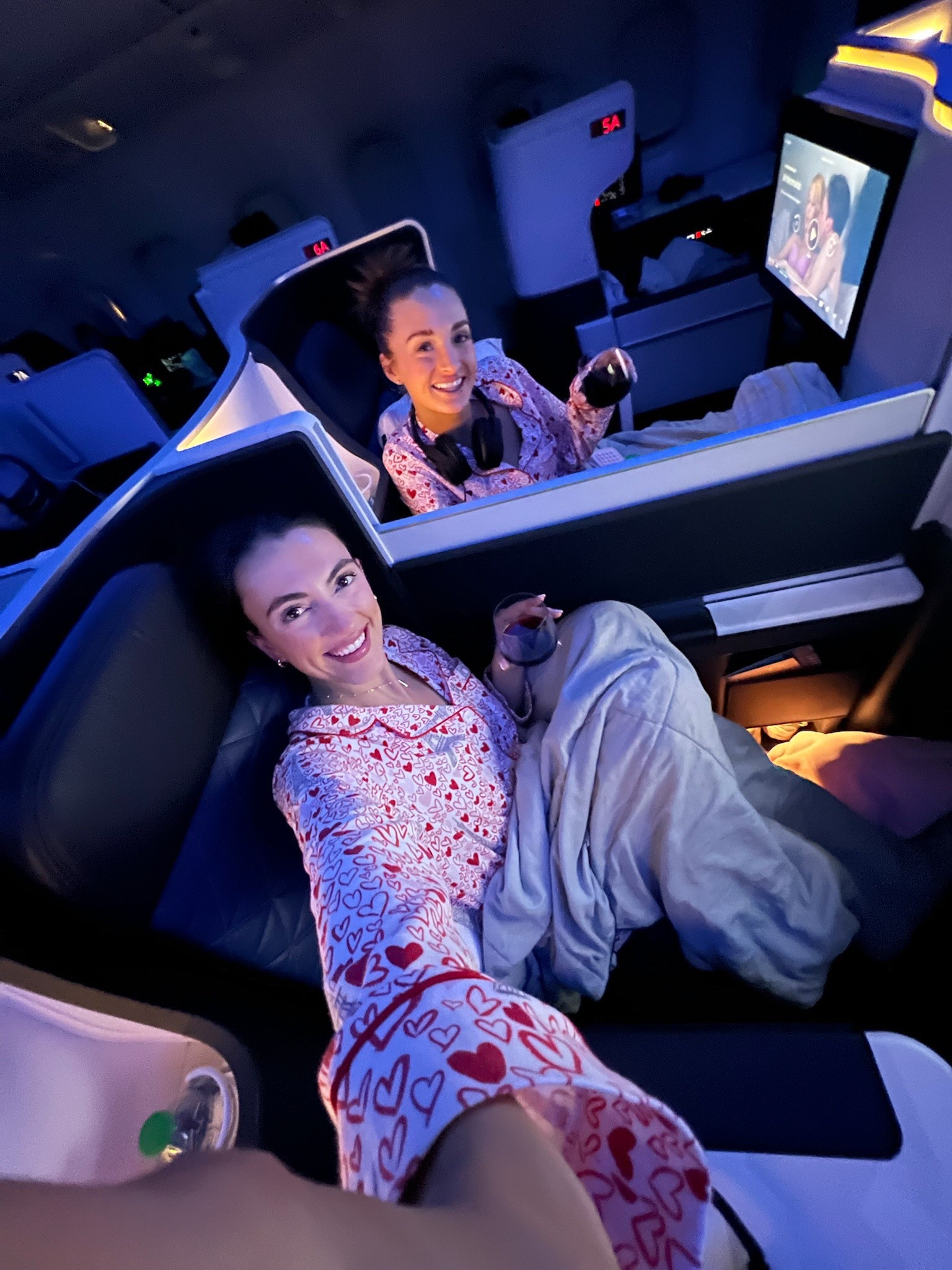 En route matching pjs🤍✈️

#LTKU #LTKSeasonal #LTKTravel