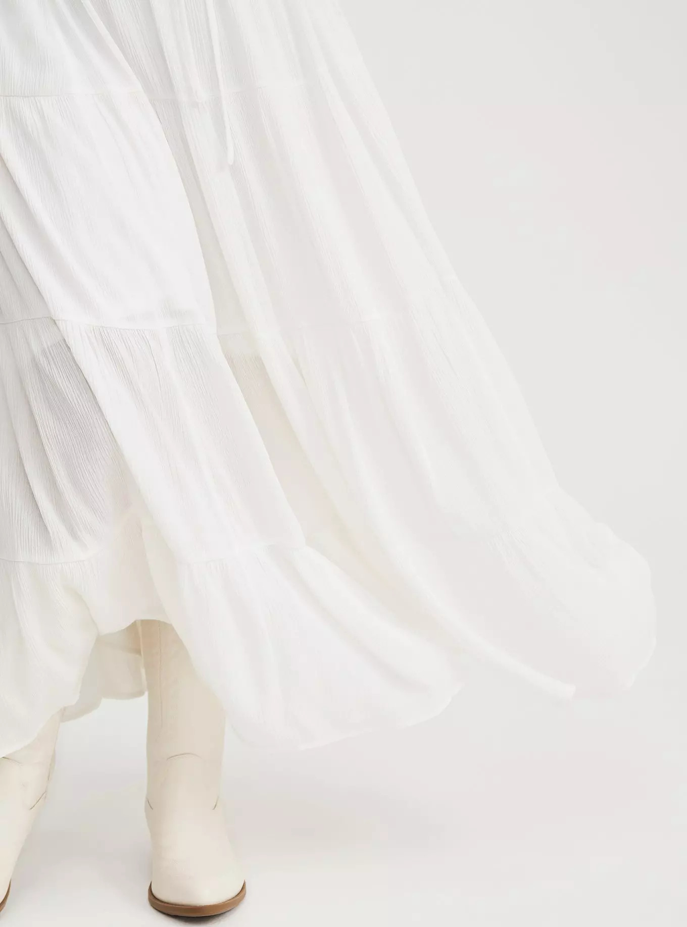 Shirred Tiered Maxi Skirt | Torrid (US & Canada)