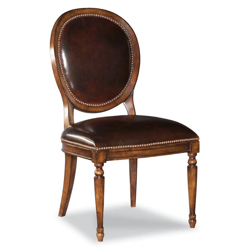 Bordeaux 19.5'' H Genuine Leather Upholstered Side Chair | Wayfair North America