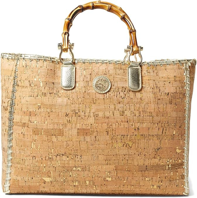 Lilly Pulitzer Greydon Cork Tote for Women - Polyester Lining with Open Top Design, Spacious Inte... | Amazon (US)