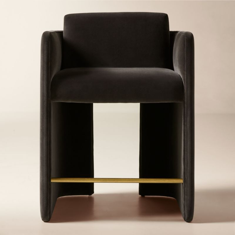 Carson Mink Velvet Counter Stool | CB2