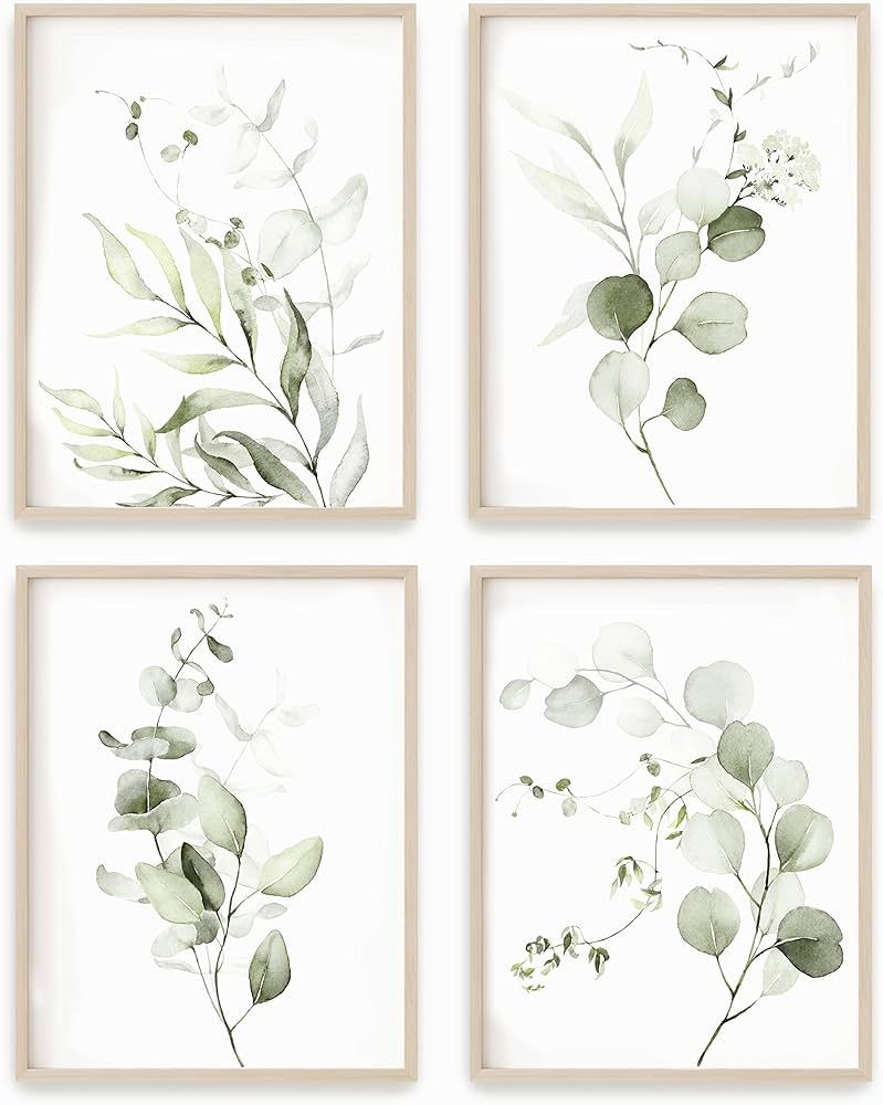 Vivegate Light Botanical Plant Wall Art Prints - Set of 4 Plant Wall Decor Prints Floral Kitchen ... | Amazon (US)