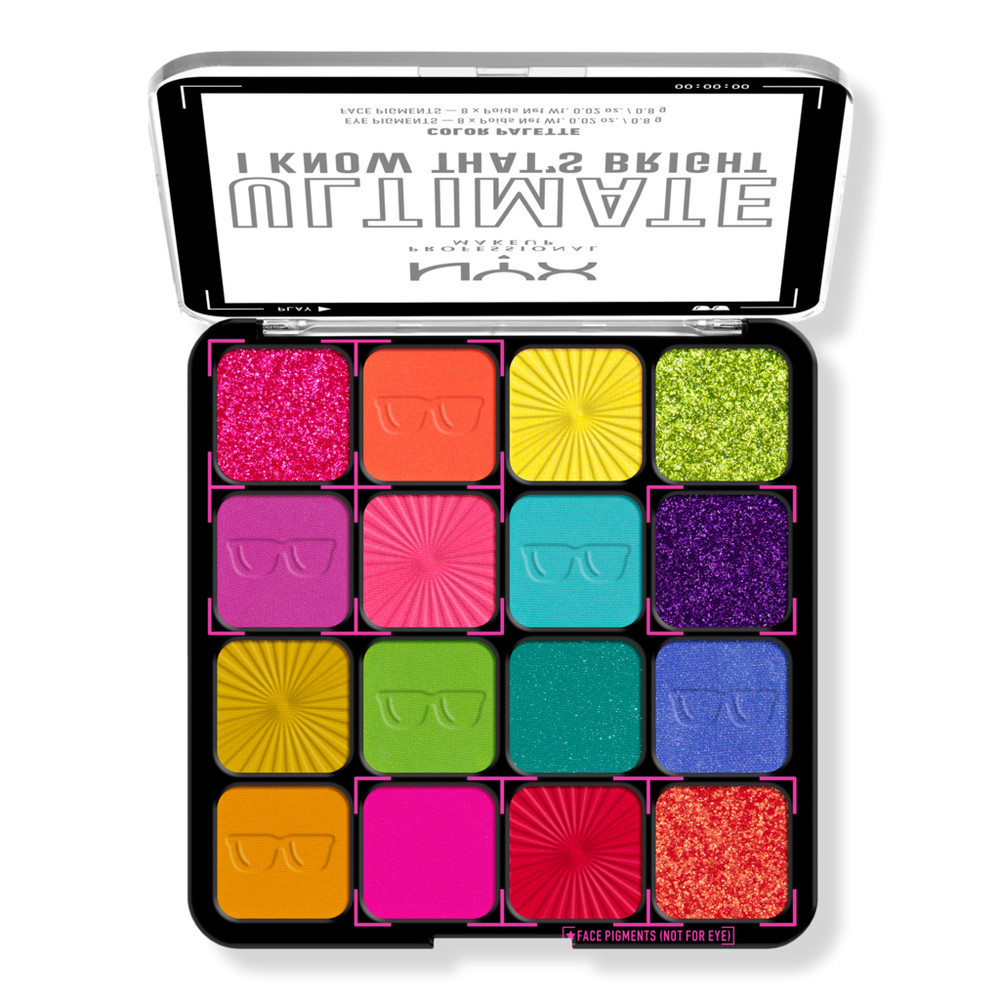 NYX Professional Makeup Ultimate Color Shadow Palette I Know That's Bright | Ulta