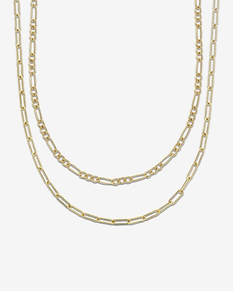 Cuffed by Nano Gothic and Paperclip Layering Necklace Set | Express