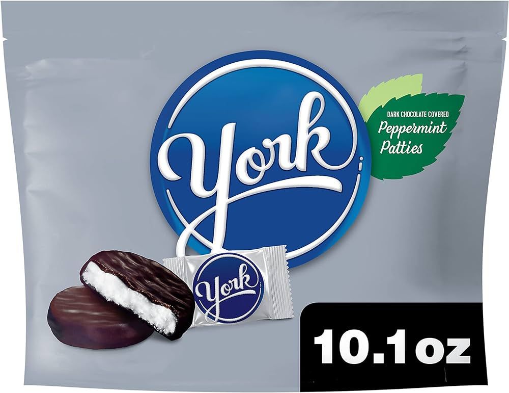 YORK Dark Chocolate Peppermint Patties, Christmas Candy Share Pack, 10.1 oz | Amazon (US)