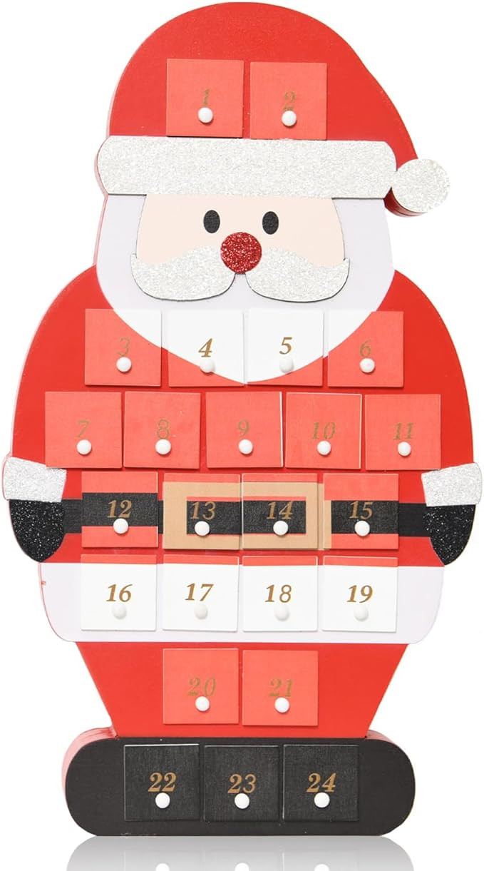 Christmas Advent Calendar 2024-Beautiful Wooden 24 Drawer Countdown,Great Gift Box for Kids Premi... | Amazon (US)