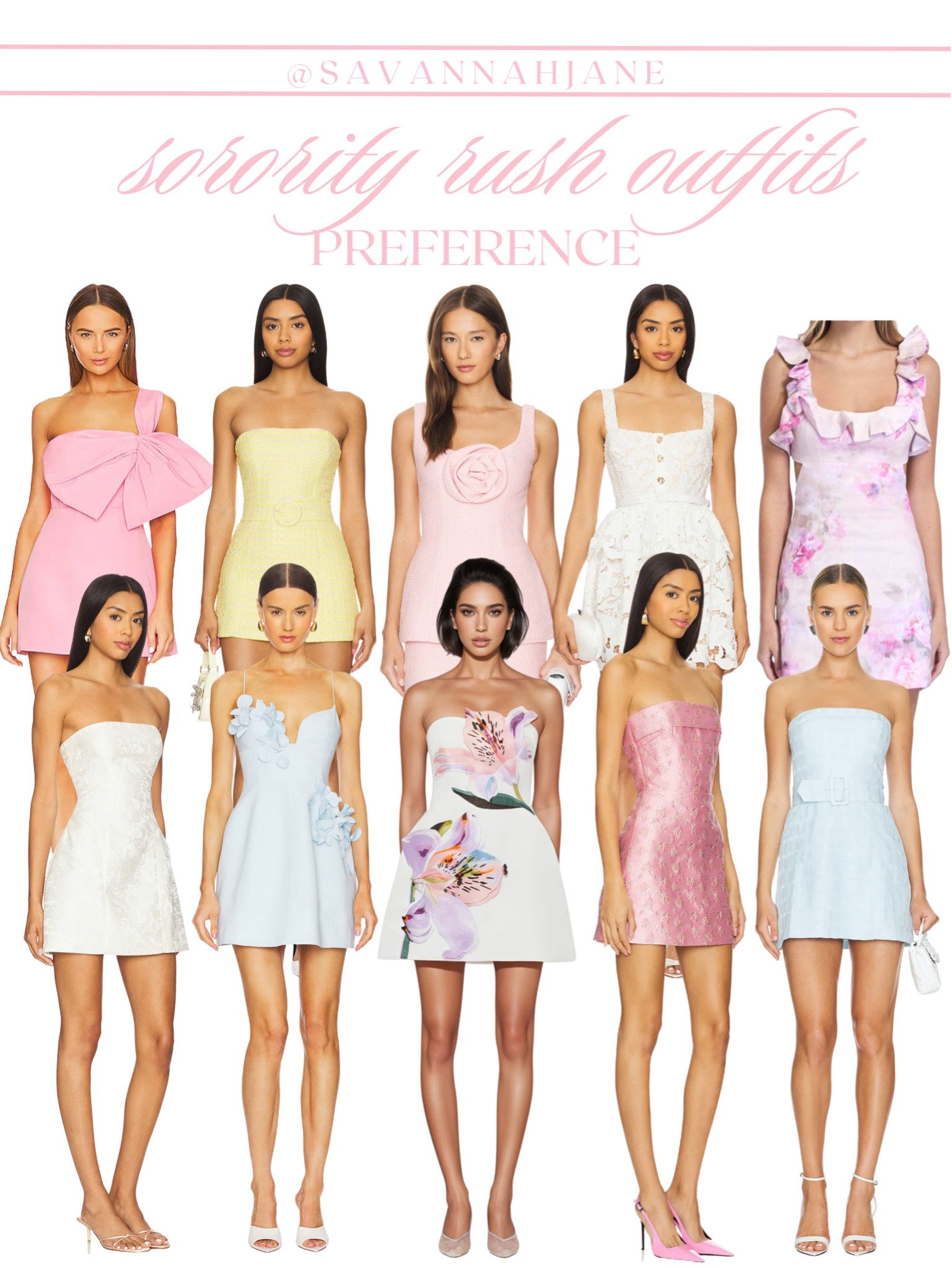 Preference round outfit inspo! Rush outfit | rush ootd | sorority rush outfit | sorority rush dress | SMU rush dress | SMU rush outfit | SMU rush ootd | bama rush | SEC rush | SEC rush inspo | pref dress inspo 

#LTKPetite #LTKootd #LTKU