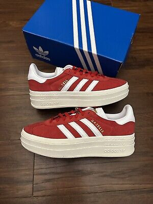 Adidas Gazelle Bold Women Red Cloud White Gold ID6990 Size 6W-9W Brand New  | eBay | eBay US