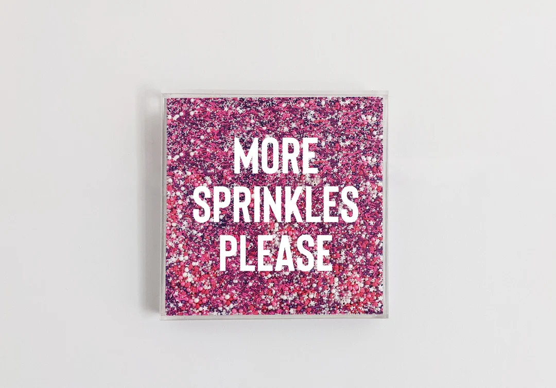 Fillable Acrylic Box Sprinkles Artwork More Sprinkles - Etsy | Etsy (US)