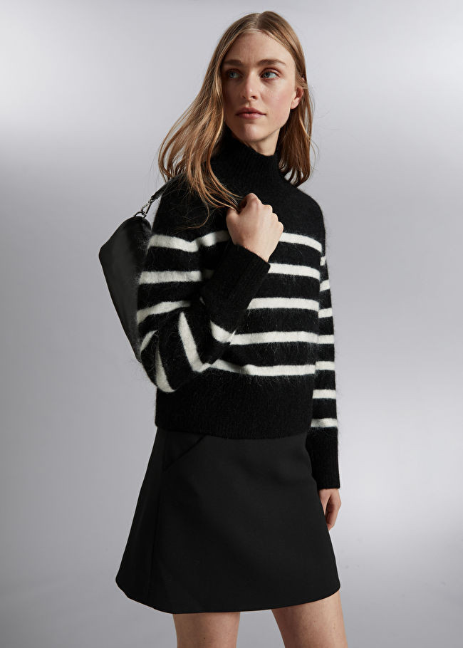 Cropped Mock Neck Knit Sweater | & Other Stories US