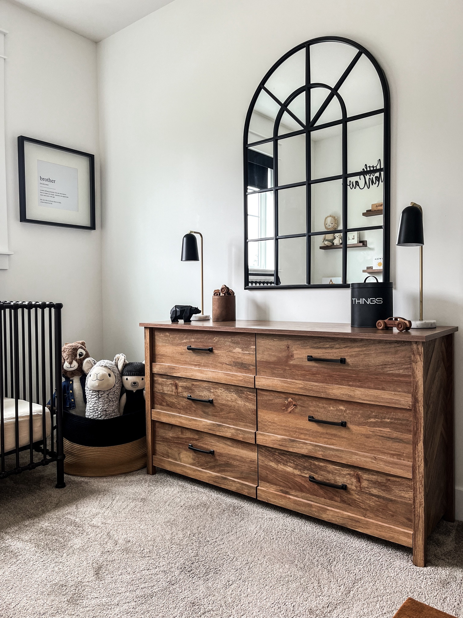 S A L E / all of Carter’s little man cave nursery furniture is in stock & on sale now at Wayfair!!

little man cave | black metal mirror | vintage iron crib | double dresser | nursery | baby boy | farmhouse | storage 

#LTKhome #LTKsale #LTKbaby