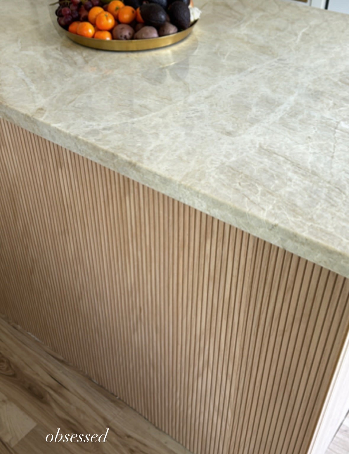 Taj Mahal Quartzite & a fluted wrap around kitchen island ✨ 

#LTKParties #LTKHome #LTKStyleTip