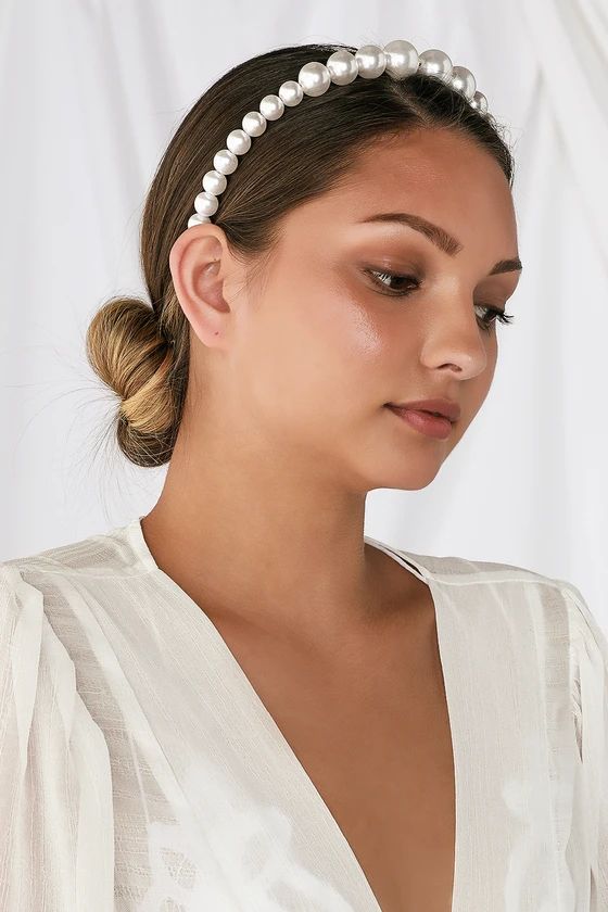 Blair Pearl Beaded Headband | Lulus (US)