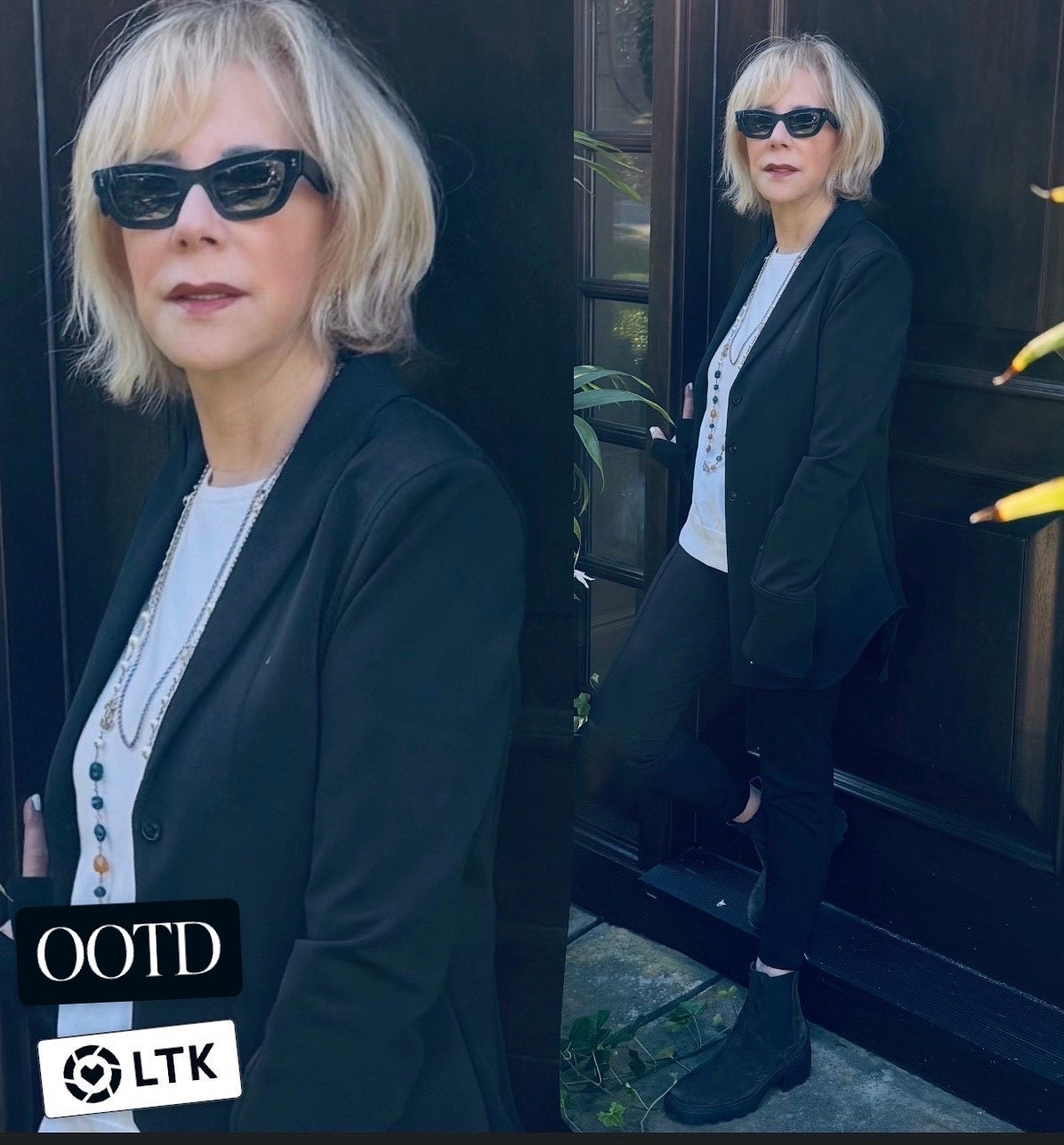 I seamlessly blend my statement pieces like sunglasses, lipstick, and suede boots for fall, creating an effortlessly chic look. My blazer (Wang) and pants (The Row) are investments that stand the test of time, proving that statement purchases can be kept in your closet, Join me in shopping my styles and your own unique style. 

Comment SHOP below to receive a DM with the link to this post on my LTK ⬇ https://liketk.it/5ryZN #ltkstyletip #ltkseasonal #ltkshoecrush

#LTKShoeCrush #LTKStyleTip #LTKSeasonal