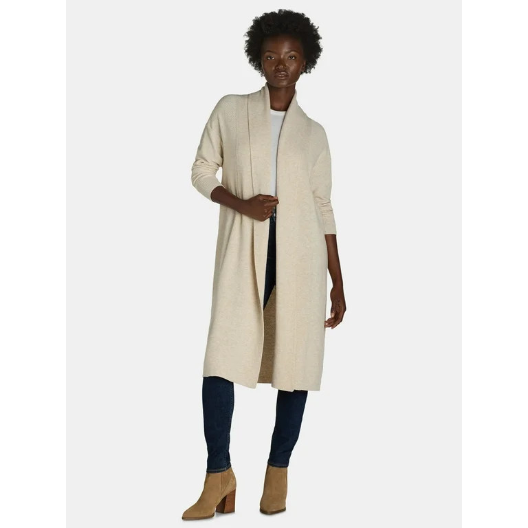 Time and Tru Women's Duster Cardigan Sweater, Midweight, Sizes XS-XXXL | Walmart (US)