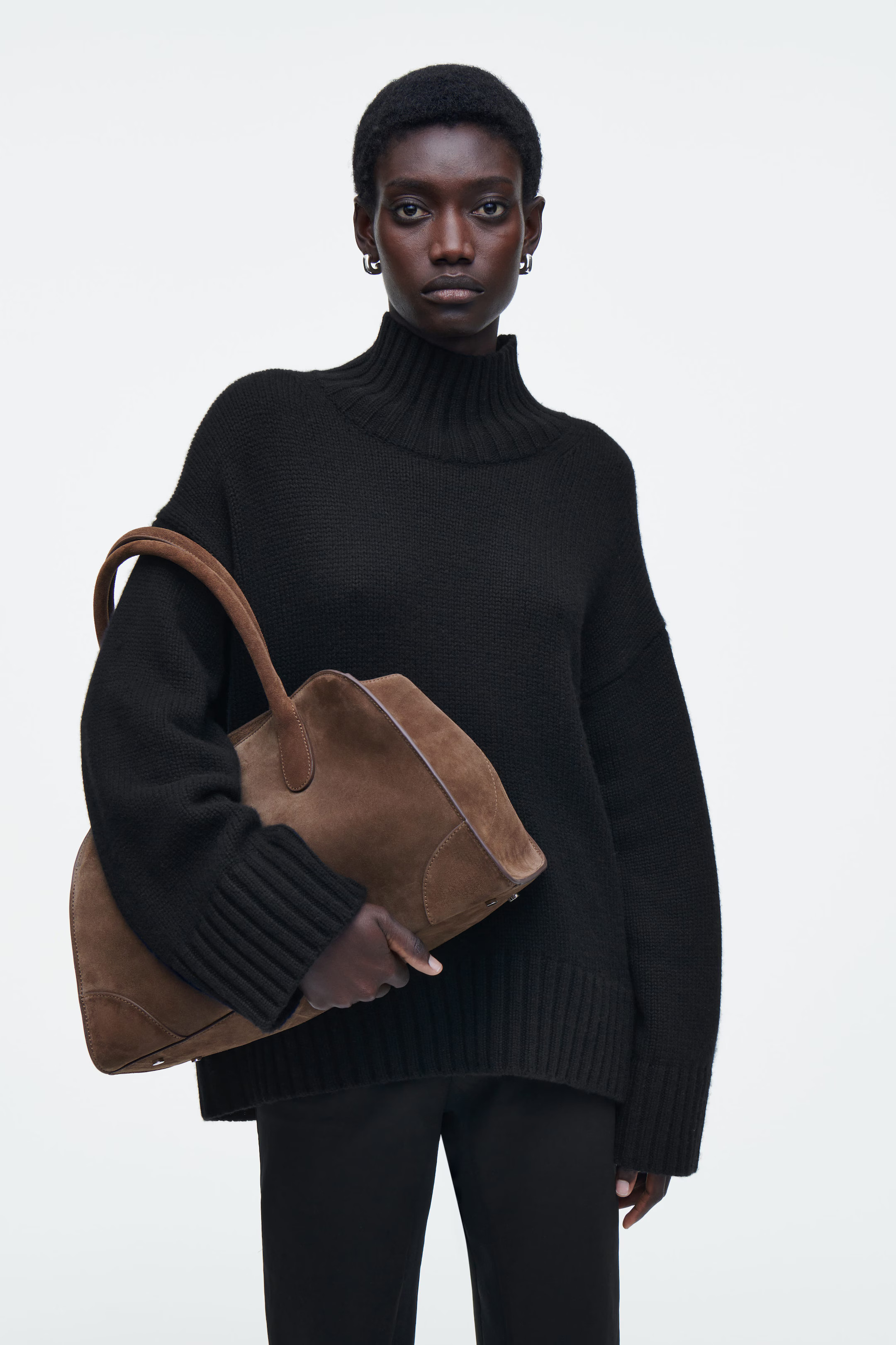 SMALL STUDIO BOWLING BAG - LEATHER - BROWN | COS US | COS (US)