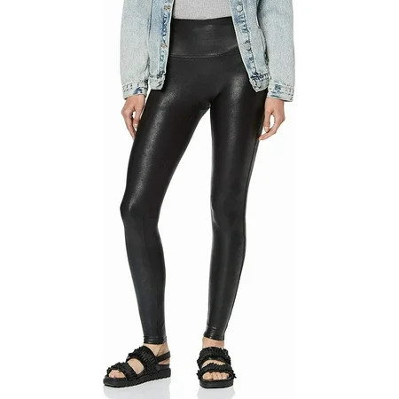 SPANX Women s Faux Leather Leggings Black S | Walmart (US)