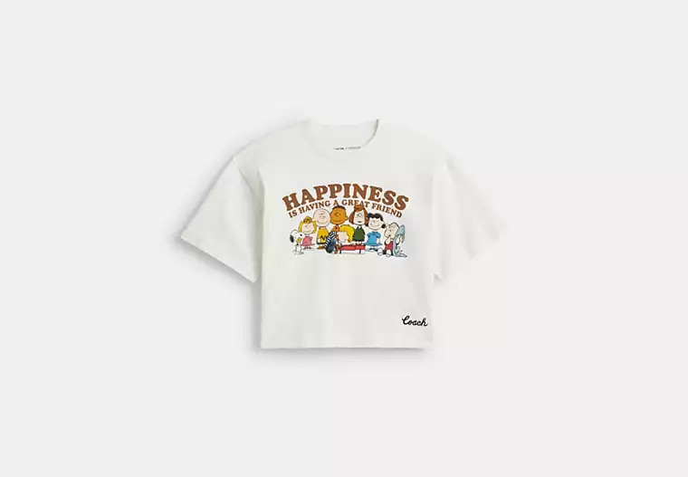 Coach X Peanuts Cropped T Shirt In Organic Cotton | Coach Outlet US