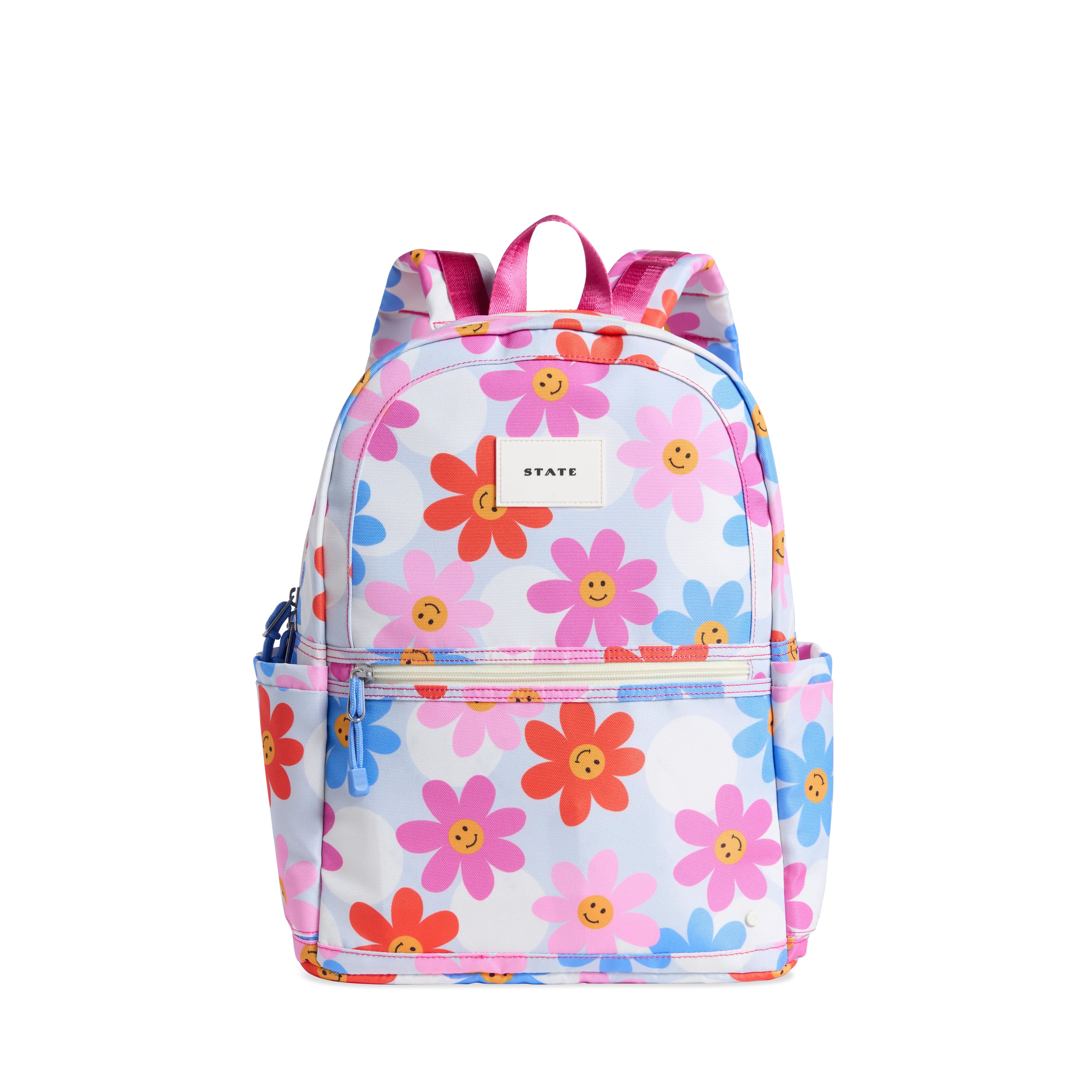 STATE Bags | Kane Kids Double Pocket Backpack Recycled Poly Canvas Daisies | STATE Bags