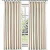 TWOPAGES 52 W x 96 L inch Pinch Pleat Darkening Drapes Faux Linen Curtains Drapery Panel for Livi... | Amazon (US)