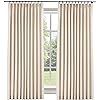 TWOPAGES 52 W x 96 L inch Pinch Pleat Darkening Drapes Faux Linen Curtains Drapery Panel for Livi... | Amazon (US)