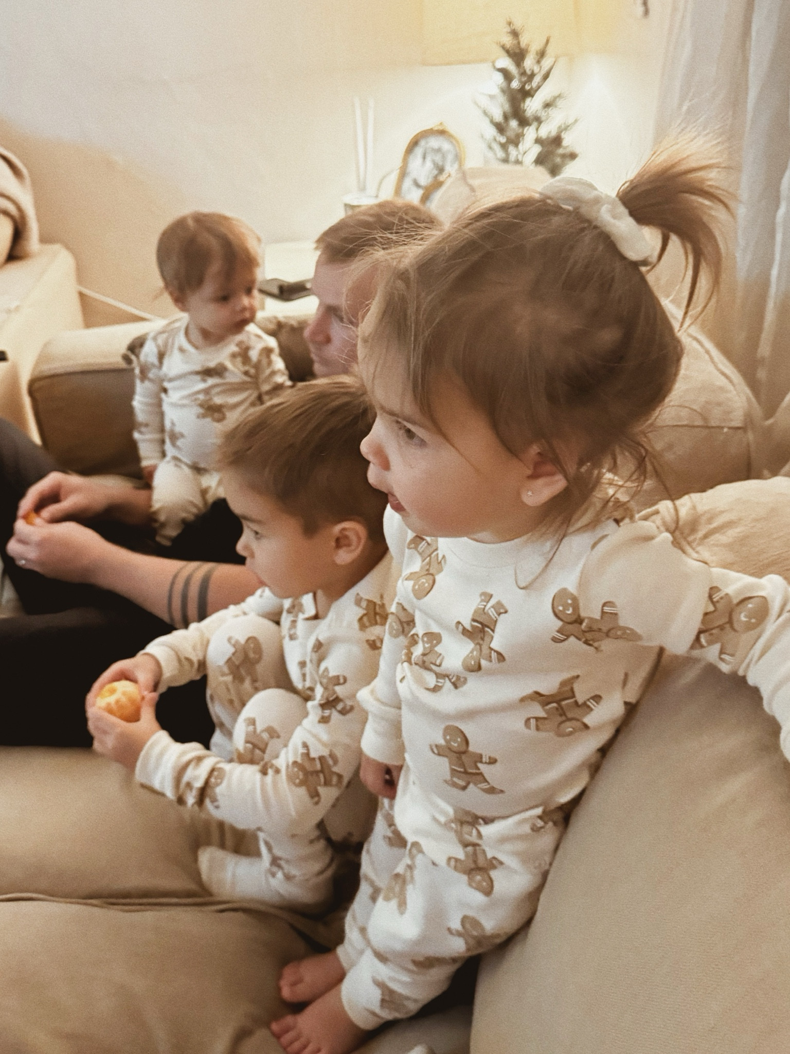 matching gingerbread pjs 🤍🫶🏼

#LTKHoliday #LTKKids #LTKBaby