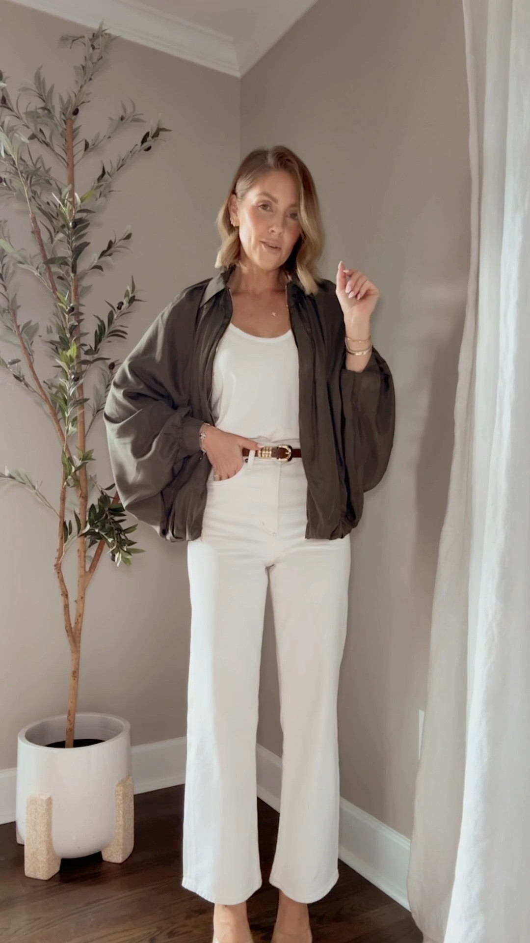 Small Amazon jacket / XS tank / 24 jeans / shoes are true to size (code AMANDAW20)!

#LTKootd #LTKPetite #LTKSaleAlert