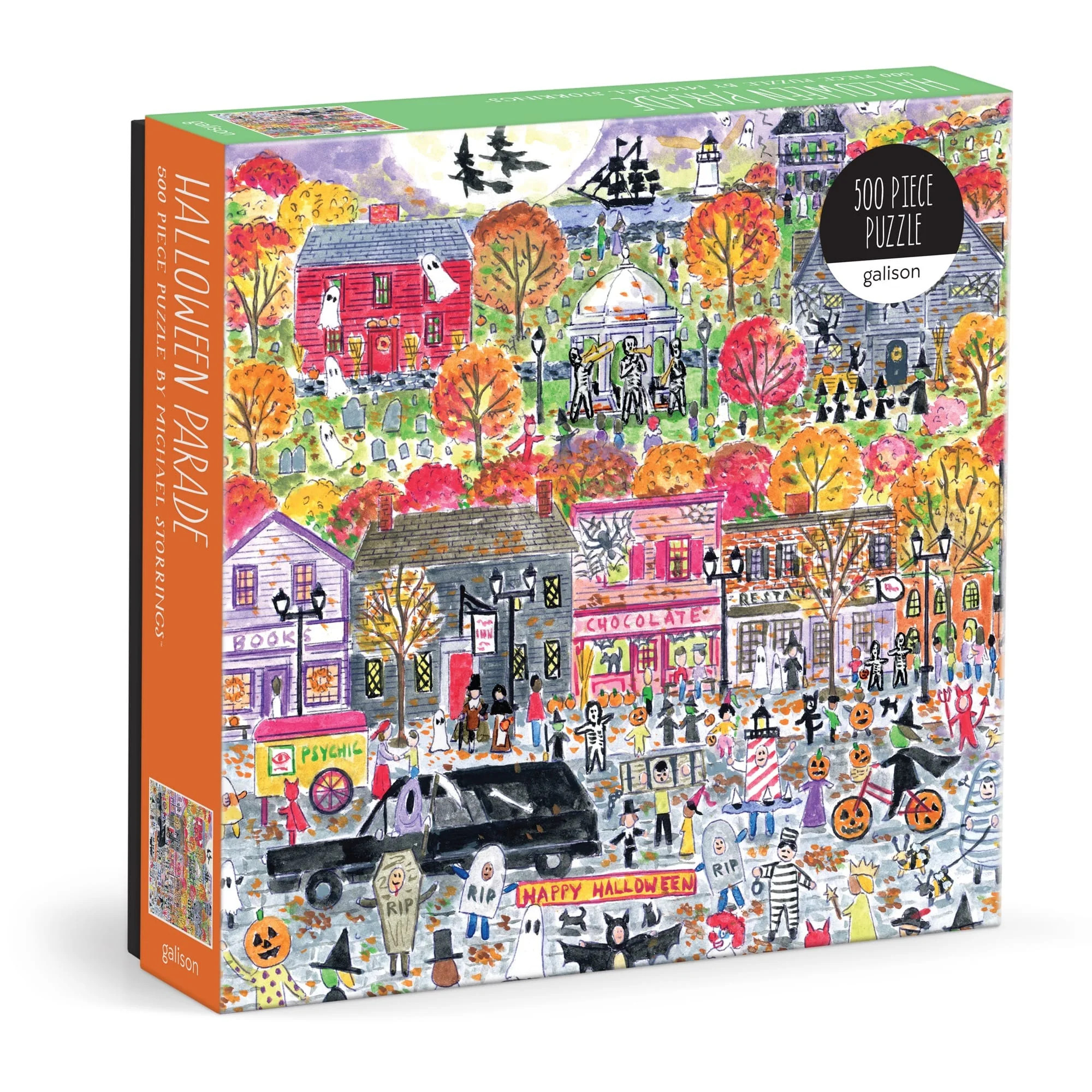 Michael Storrings Halloween Parade 500 Piece Puzzle | Galison