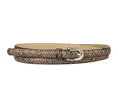 Elerevyo Women Slim Thin Waist Belt, Snakeskin Embossed Faux Leather Skinny Waistband Belts for J... | Amazon (US)