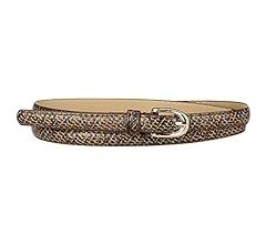 Elerevyo Women Slim Thin Waist Belt, Snakeskin Embossed Faux Leather Skinny Waistband Belts for J... | Amazon (US)
