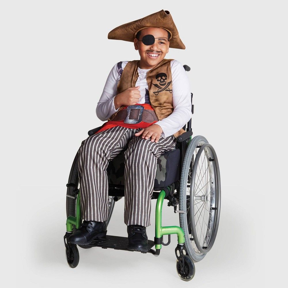Halloween Kids' Adaptive Pirate Halloween Costume Jumpsuit (with 2 Accessories) S - Hyde & EEK! Bout | Target