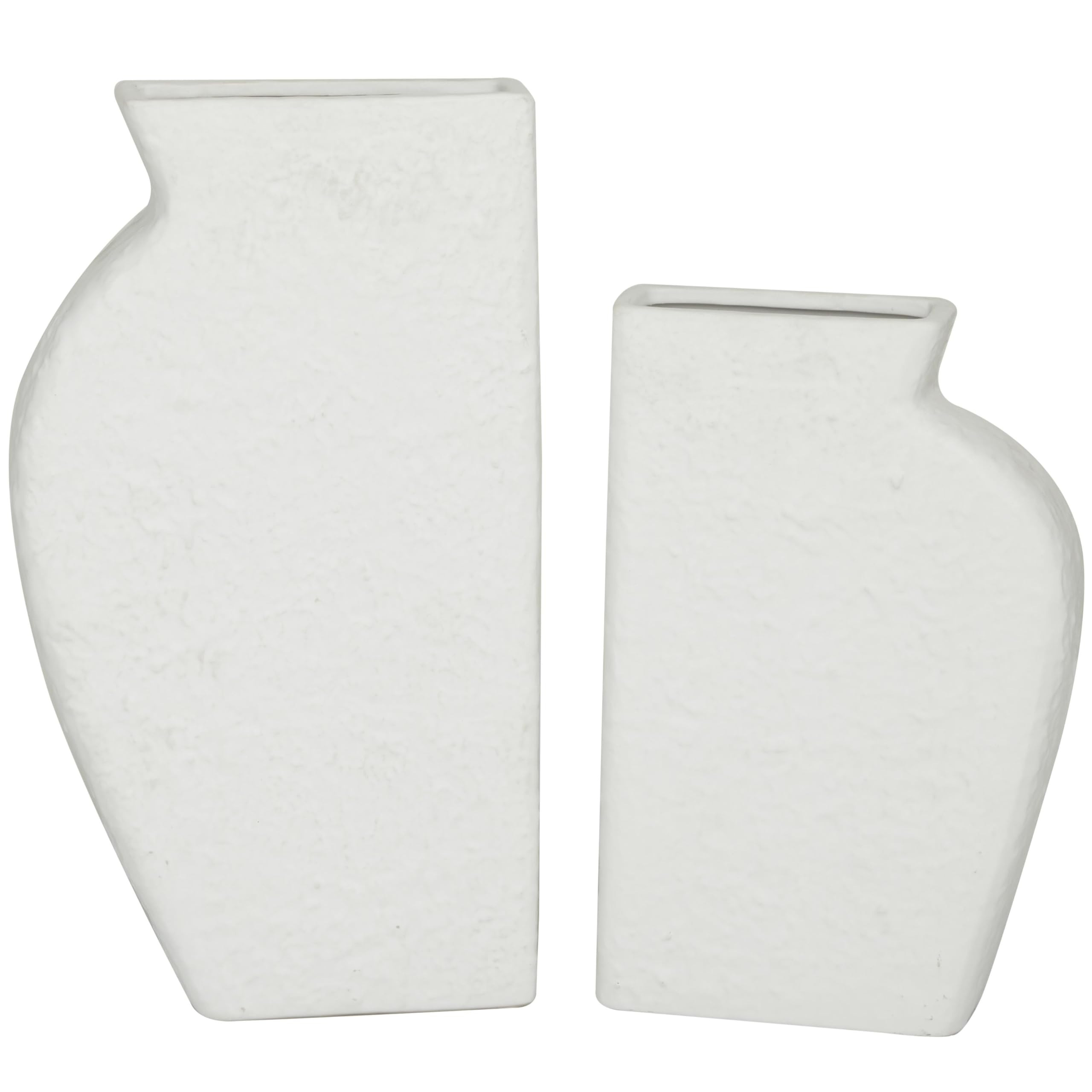 CosmoLiving by Cosmopolitan Ceramic Decorative Vase Textured Centerpiece Vases, Set of 2 Flower V... | Amazon (US)