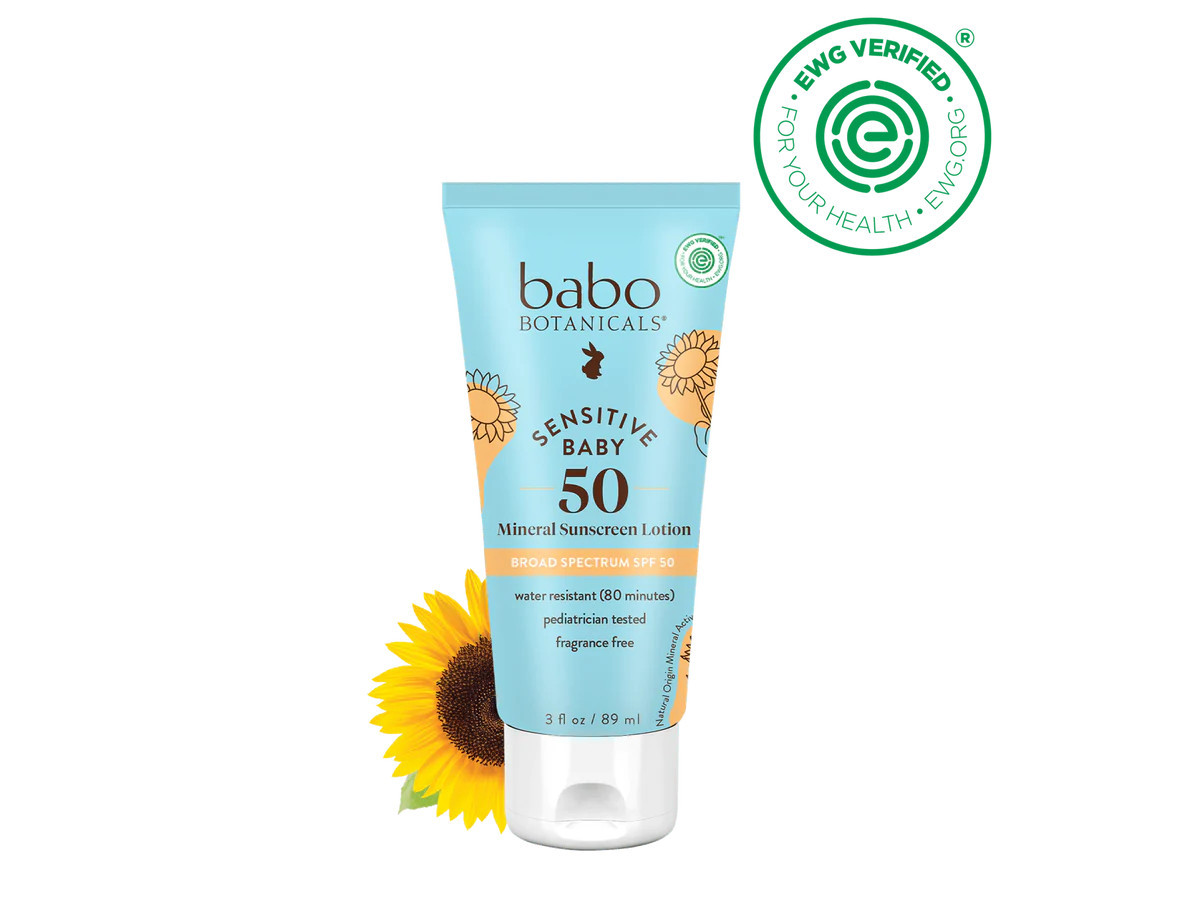 Sensitive Baby Mineral Sunscreen Lotion SPF50 | Babo Botanicals