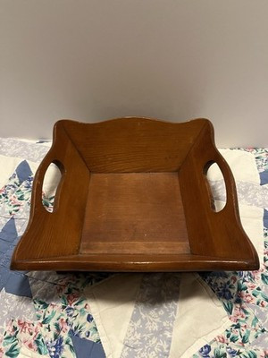 Vintage Wooden Fruit Bowl with Handles Hand Carved Wood | eBay US