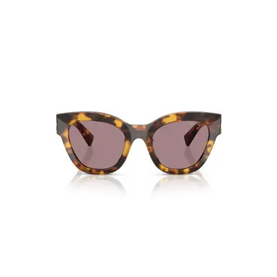 Miu Miu 51mm Butterfly Sunglasses in Honey Havana/Purple Brown at Nordstrom | Nordstrom