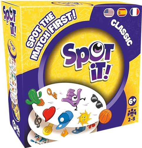 Asmodee Spot It! Classic Card Game (2024 Refresh) - Eco-Sleeve Edition, 5-in-1 Visual Perception ... | Amazon (US)