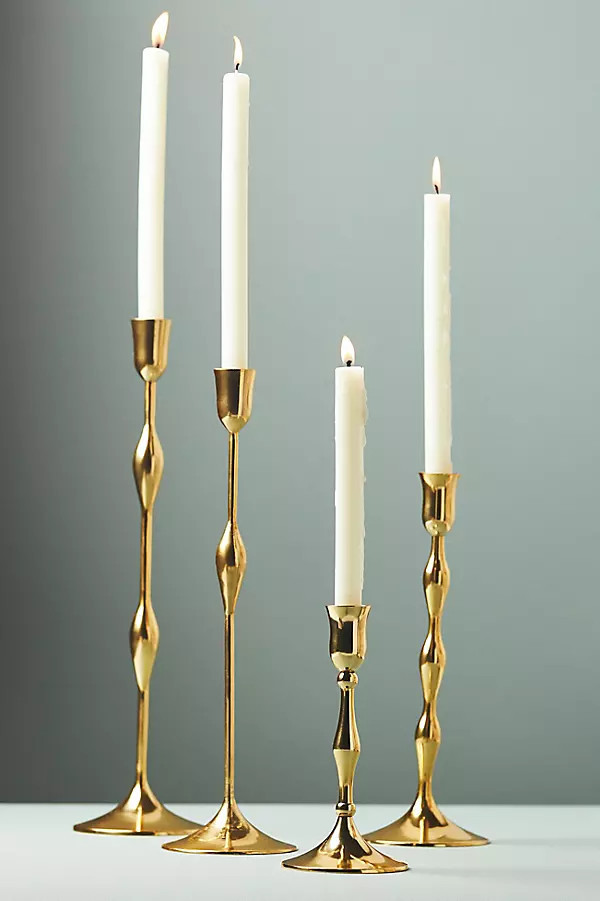 Luce Metal Taper Candle Holder | Anthropologie (US)