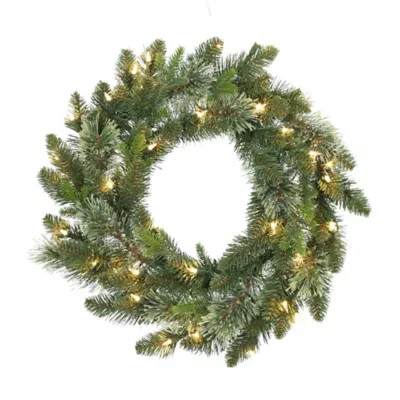 Bee & Willow™ 24-Inch Basic Value Artificial Christmas Wreath in Green | Bed Bath & Beyond | Bed Bath & Beyond
