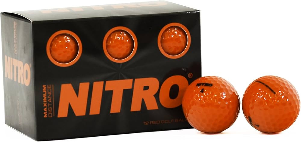 Nitro NMD12OBXC Maximum Distance Golf Ball (12-Pack), Orange | Amazon (US)