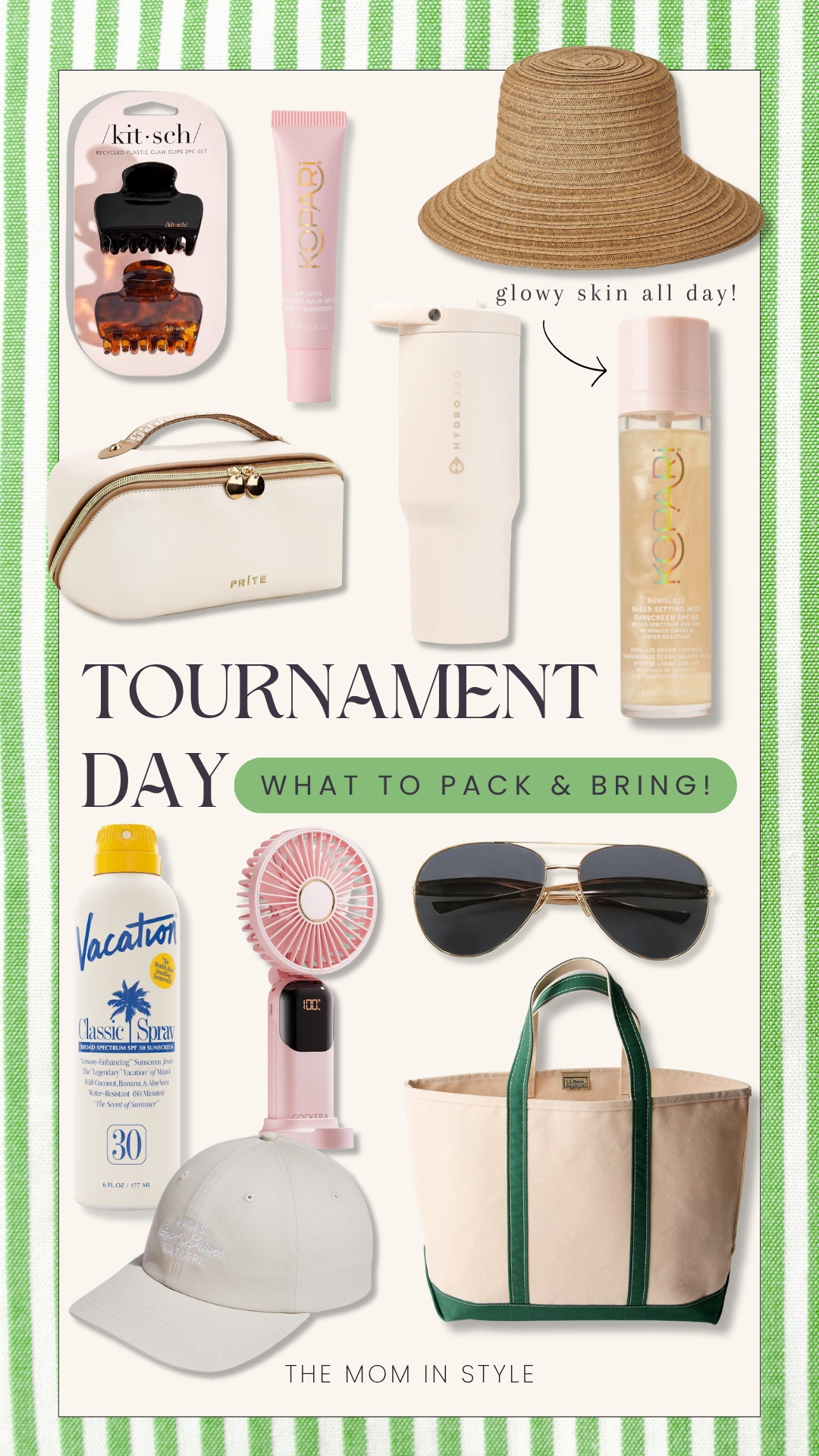 Tournament day essentials you’ll actually use ⛳️☀️ everything I’m packing to stay cool, comfortable, and put together from the first tee to the 19th hole. Don’t forget the SPF, a cute hat, and a tote to carry it all.

golf tournament essentials, what to pack golf tournament, summer essentials, beachy accessories, spf must haves, travel tote bag, everyday accessories, warm weather essentials, outdoor event outfit, summer beauty favorites, on the go essentials, themominstyle

#LTKootd #LTKSeasonal #LTKActive
