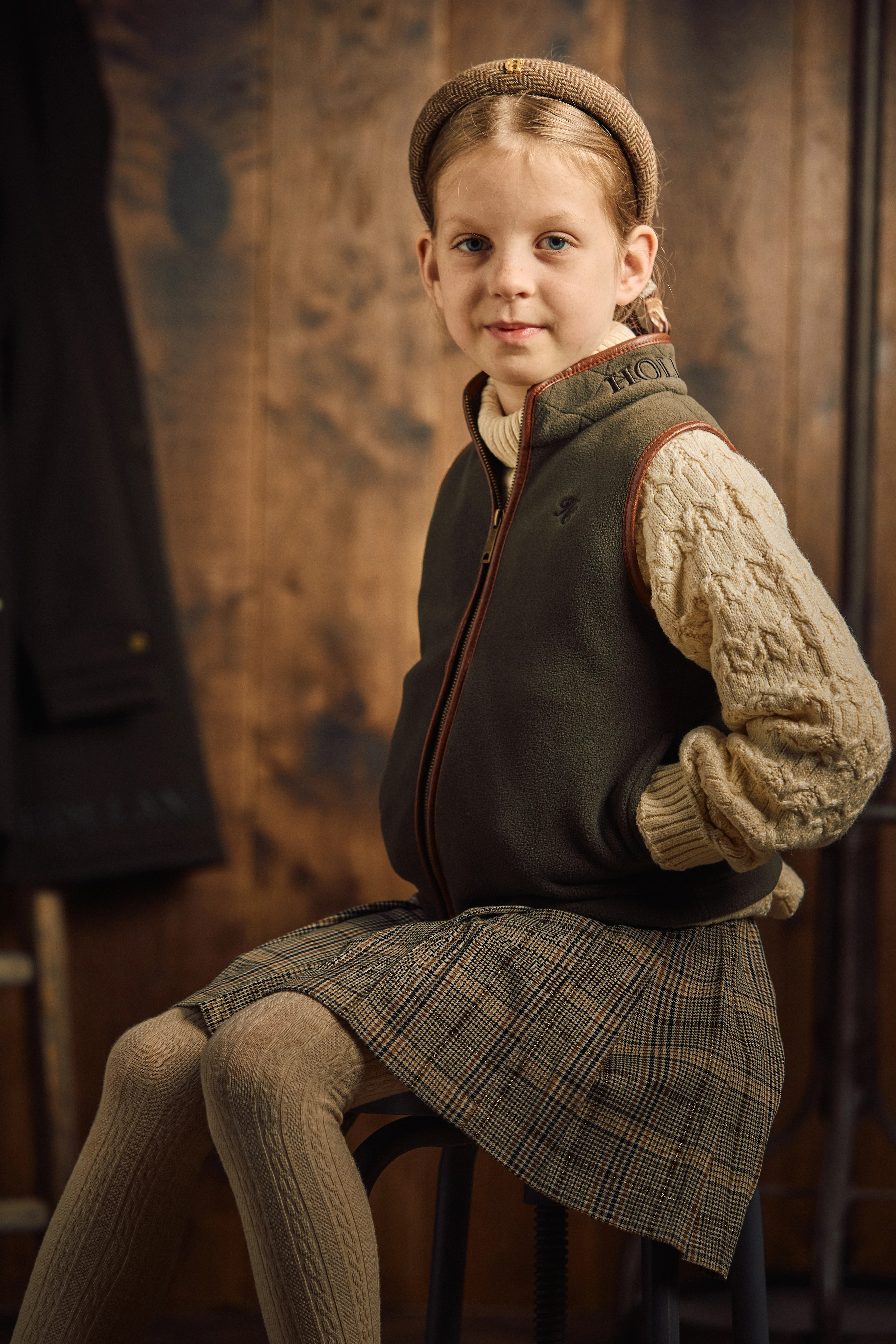 Little Country Fleece Gilet (Khaki) | Holland Cooper