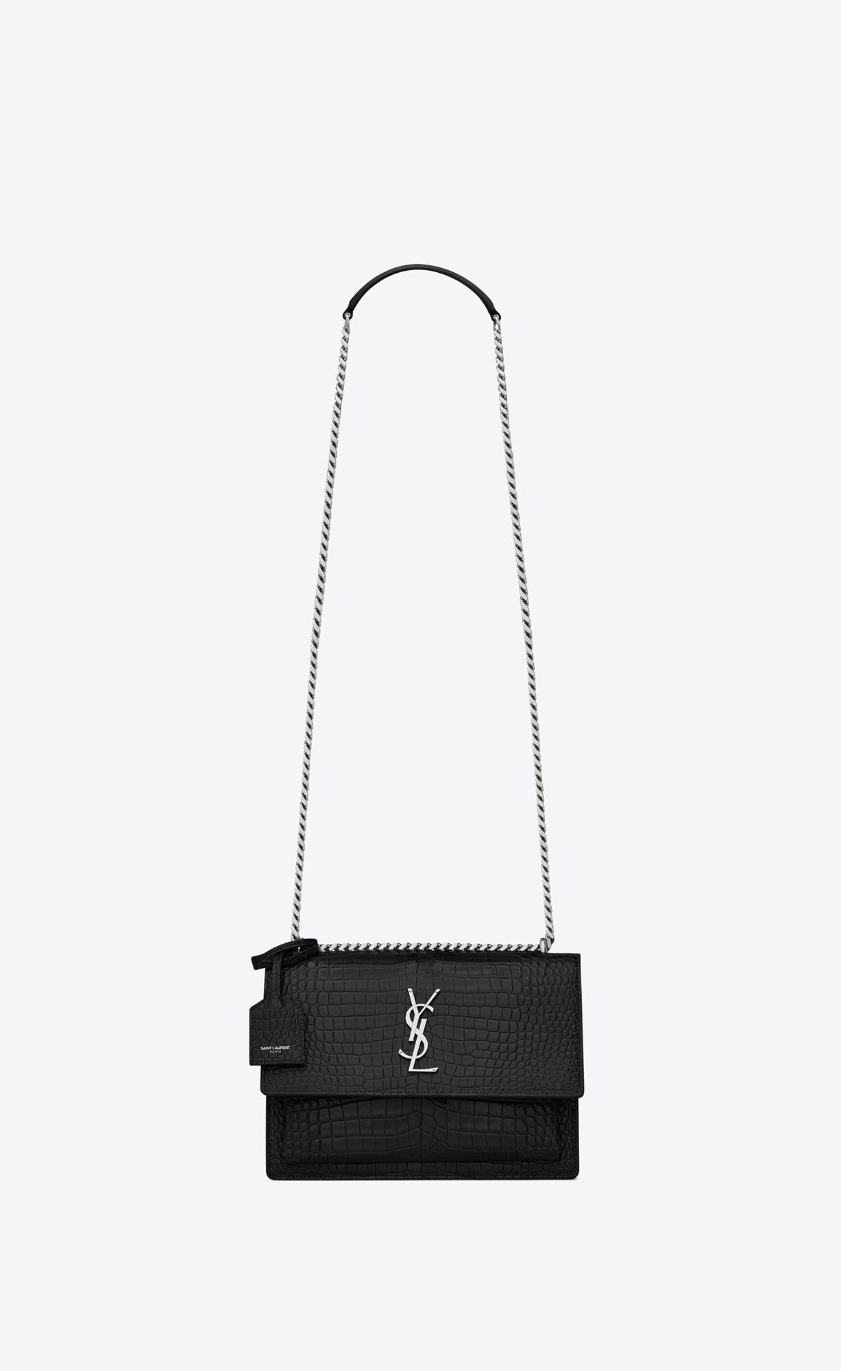 SUNSET Medium in crocodile embossed shiny leather | Saint Laurent __locale_country__ | YSL.com | Saint Laurent Inc. (Global)