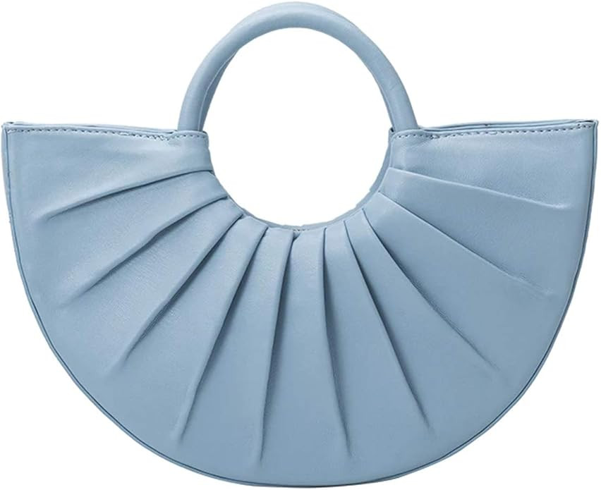 Melie Bianco Karlie Vegan Leather Semi Circle Top Handle Crossbody Bag | Amazon (US)