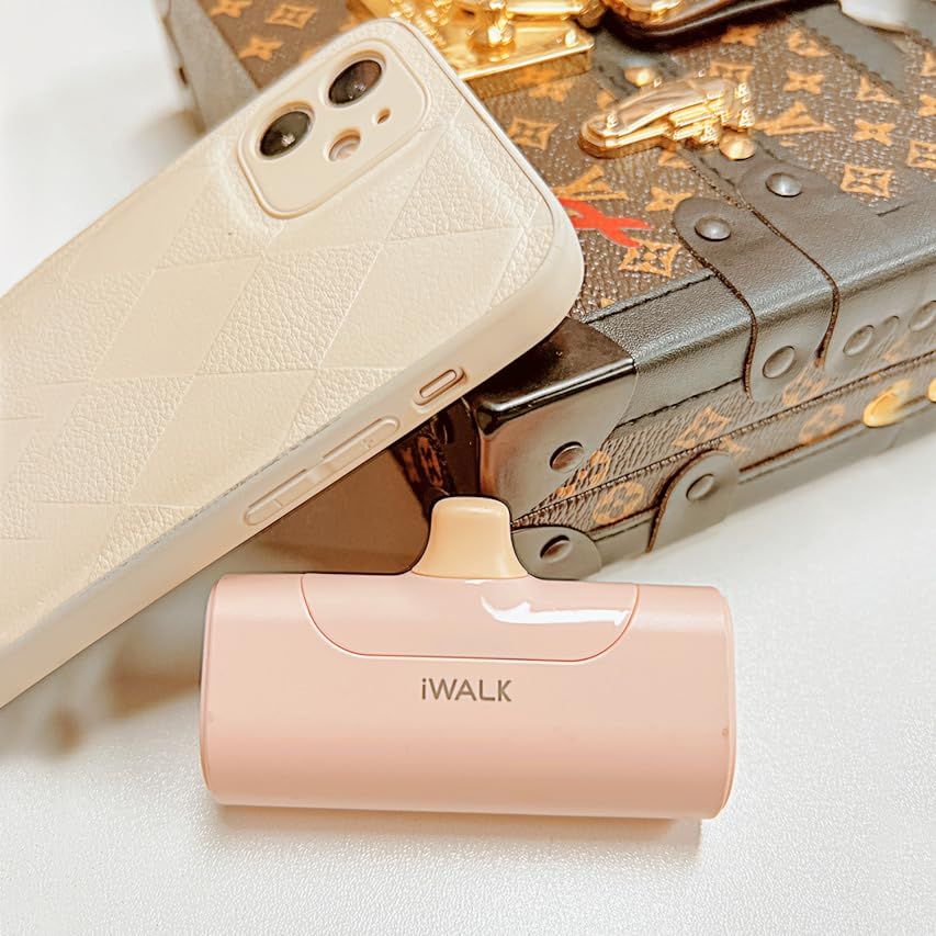 iWALK Mini Portable Charger for iPhone with Built in Cable[Upgraded], 3350mAh Ultra-Compact Power Ba | Amazon (US)